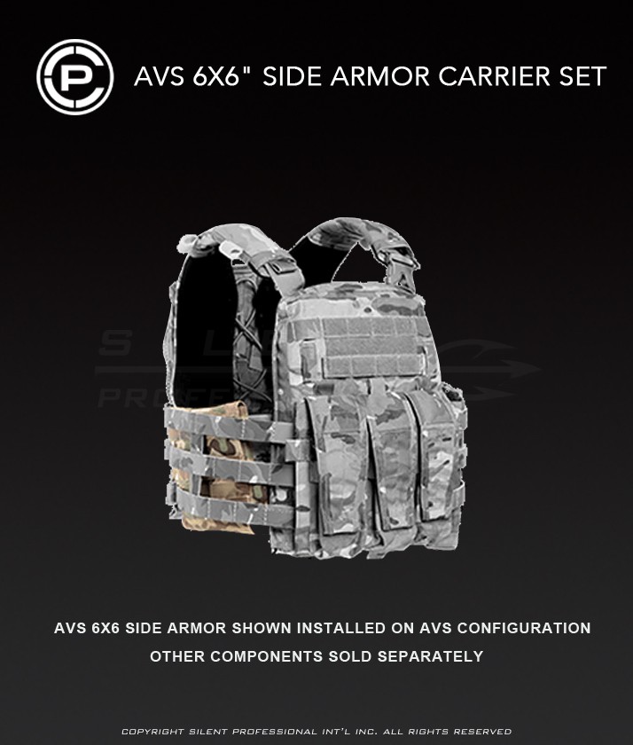 Crye Precision AVS 6" x 6" Side Armor Plate Pouch Carrier Set of 2 Coyote 