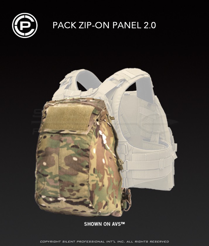 Crye Precision Small / Medium Coyote Pack Zip-On Panel 2.0 